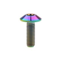 Catdogbear M5x1215mm M6x1215 20mm 티타늄 볼트 Torx 우산 헤드 오토바이 자전거 패스너, M6, Rainbow