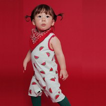랩바이베이비 민소매점프수트 특허받은 열똑똑아기옷 아기 체온37도 38도이상 체온감지가능