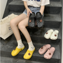 U Kan 아웃도어 여성용 샌들 벨트 통풍구 나막신 비치 슬리퍼 수영장 물 샌들 두꺼운 바닥 플랫슈즈 편안한 여자 샤워 Kasut Rumah 미끄럼 방지 샌들