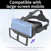 VR 가상현실 신제품 3D VR 가상 현실 헤드셋 스마트폰용 안경 범용 고글 부드럽고 편안한, 한개옵션1, 한개옵션0