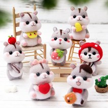 치프몰 DIY 양모펠트 패키지 햄스터 6종 니들 공예 취미 공방, 화가 햄스터, 1개