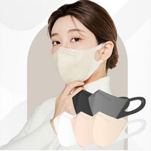 귀편한 새부리형 인생마스크 라운드 국산 일회용 컬러마스크 50매, 중형(M)사이즈, 화이트 50매