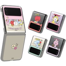 BT21 마이 리틀버디 갤럭시 Z플립3 투명 슬림 휴대폰 케이스 치미 타타 슈키 쿠키 코야 알제이 망 그룹 삼성 정품 호환, 갤럭시 Z 플립3, 갤럭시Z플립3리틀버디 알제이