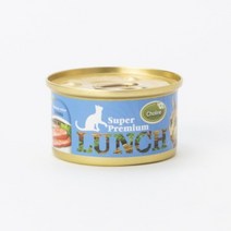 정품 고양이 간식 슈퍼프리미엄 런치캔 참치&치어캔 80g, 1개, 건강한맛