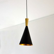 [빛나라닷컴] 톰딕슨 스타일 마일로 펜던트 식탁등, 블랙 + LED 볼전구 롱타입 12W (전구색) 포함