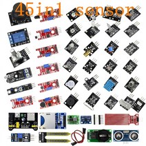 아두이노 키트 코딩 입문 교육 보드 점퍼선 Arduino 45 in 1 센서 모듈 스타터 키트 37in1 키트보다 37 박, 02 45in1 Sensors box
