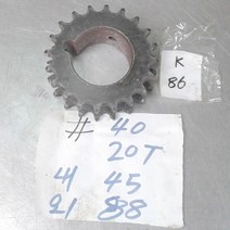 K86 체인기어 스프라켓 40번 내경45 2중