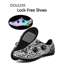 실내자전거 좌식 스핀바이크 스피닝 홈쇼핑 미니 가정용 DOULIYA-반사 잠금 무료 사이클링 신발 플랫 페달, 08 43, 03 White  Lock-Free_08 43