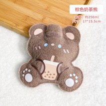 귀여운 양털 만화 뜨거운 물 주입 따뜻한 손 가방 미니 휴대용 겨울 카와이, 05 1 PCS Brown Bear