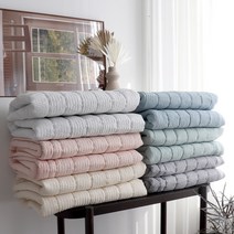 [아름드리홈] 파스텔 카치온 시어서커 누빔 고정밴드 항균 여름 침대패드, 모노그레이