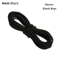 딩기요트 로잉 보트 서핑 보드 딩기 보트 라운드 링 패드 링 패치 탄성 번지 로프 데크 리깅, 검은색