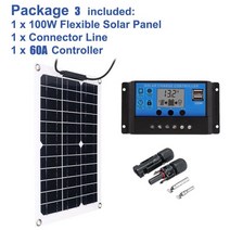 태양광 패널 파워 뱅크 300w solar panel kit complete solar, 태양 전지판 키트-60a
