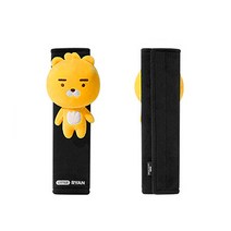 카카오프렌즈 부드러운 안전벨트커버 라이언 어피치 무지 튜브 프로도, 브라운/프로도