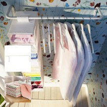 벽행거 자취생으로살아남기 옷걸이행거 옷걸이바+다용도행주, MULIG_벽걸이바_1개+다용도행주