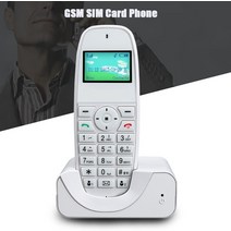 무선 전화기 GSM 850/900/1800/1900GHz SIM 카드 SMS 백라이트가있는 가정용 화면 고정 전화, 한개옵션1, 01 White with 2G