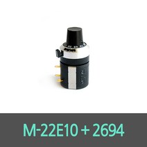 10턴볼륨SET M22E10+노브(2694) 볼륨저항 포텐셔미터 아두이노 COPAL, 1K옴 + 노브2694