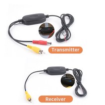 자동차 블랙박스 2.4G 무선 RCA 비디오 송신기 수신기 키트 DVD 모니터 GPS 후방 카메라 역방향 백업, [01] 브라운, 01 브라운