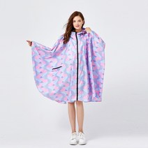 네츄럴파크 파스텔 패턴 판초 우의
