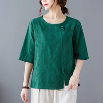 5부 티셔츠 엄마 여름 반팔 티셔츠 여자 빅사이즈 루즈핏 미디엄 마 상의