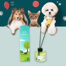위스펫 반려동물 강아지 고양이 천연 아로마 디퓨저 선물 실내방향제 120ml, 로즈우드, 라탄코스터