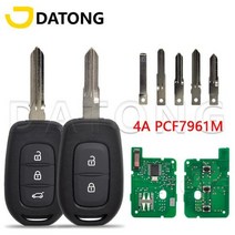 자동차 스마트 키 부품 교체 스마트키 설치 Datong 세계 원격 제어 르노 더 스터 Clio4 Sandero Maer3 기호 Trafic Dacia Logan Lod Dokker, 2 버튼+Blade  5