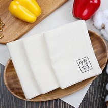 100% 수제 친환경 강화 소창행주 제로웨이스트 무형광 무균 무취 무표백 목화 행주, 강화도 소창행주 4개입 x 1세트