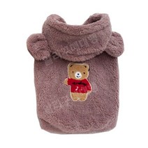 상품 상세페이지 참조 양털 개 후디 겨울 애완 동물 강아지 옷 코트 자켓 소프트 로파 페로 프랑스 불독 의류 퍼그, 보라