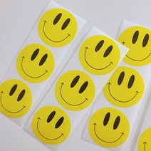 빅 스마일 스티커 12p 선물 포장 다꾸 구디백만들기, 빅스마일 스티커 - 12p
