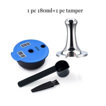 60ml/180ml 재충전 용 커피 캡슐 바디 컵 뚜껑 부품 tassimo bosch 재사용 가능한 기계 필터 박스 에스프레, 03 L1pc180ml -ti