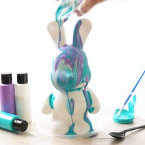 토끼 푸어링 아트 토이 DIY 패키지 세트 (10개세트), 토끼 퍼플(10개)