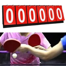 굿스코아 디지털점수판 테니스 공 배구 위해 휴대용 6 개 손가락 탁상용 득점 판, 02 빨간