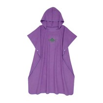 WJSHOP 후드가있는 서핑 판초 변경 타월 가운 초경량 피부 친화적 인 빠른 건조 마이크로 화이버 서퍼 수영자 비치, 110x90cm, 섬유, 보라색