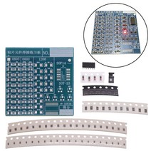 자동차 전방 감지 센서 SMD NE555 CD4017 회전 깜박이 LED 구성 요소 SMT LQFP44 납땜 연습 보드 전자 회로 교육 스위트 DIY 키트 597EA 3, 02 SMD Board