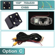 어라운드뷰 boque 170 degree 720p hd ahd car car vehicle rear view reverse camera for toyota fj c 후방 카메라, c-동적 궤적