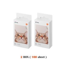 포토프린터 휴대폰사진 인화기 휴대용 미니 인화지 mi 포켓 20pcs50pcs 잉크 없음 인쇄 3 인치 내구성 컬러 접착제 붙여 넣기 용지 블루투스, 2박스