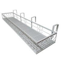 모칸도 베란다 화분걸이대 (직각형 120x20cm고층용) 고리 4개형, 02.화분걸이대(직각형/120x20)_화이트
