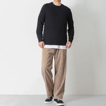 VENTIV 남자 코듀로이와이드 캐쥬얼 밴딩팬츠