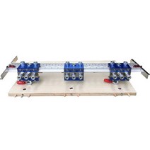 도웰링지그 3 In 1 Dowelling 지그 조정 가능한 알루미늄 포켓 홀 가구 연결 목공 드릴 로케이터 펀칭 비트, [01] 1 Set, 01 1 Set