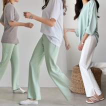NewCare 여성 여름 트임팬츠 여성팬츠 여름바지 허리밴딩