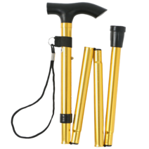 이지오케이 접이식 할아버지 지팡이 골드색상, 3개
