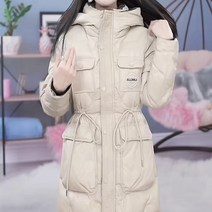 여성롱패딩 코트 방한 점퍼 여성 다운 재킷 2022 뉴 화이트 오리 무릎 중간 길이 슬림 바디 따뜻한