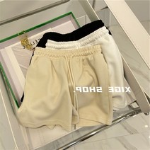 블레이저 반바지 여성 여름 얇은 느슨한 슬리밍 다목적 단색 하이 웨이스트 와이드 레그 핫 팬츠 아우터 웨