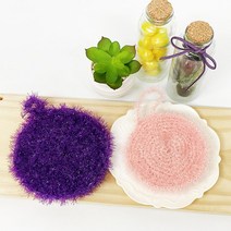 직장인취미 코바늘 수세미 뜨기 세트 만들기취미 DIY키트 손뜨개질 집순이취미 손뜨개, 티코스터, 1개