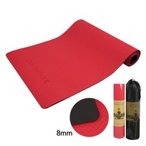 영미네 건강한 TPE 모노컬러 요가매트 8미리, 레드