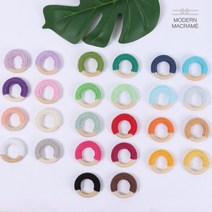 26컬러 재료 마크라메 나무링 쪽쪽이 뜨개 만들기 클립, 2.퍼플