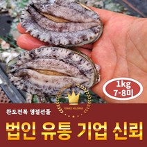 완도 특대 전복 1kg (7-8미) 명절선물 자연산전복 전복효능 전복버터구이 전복장, (포장함)완도 대전복 10-11미 1kg