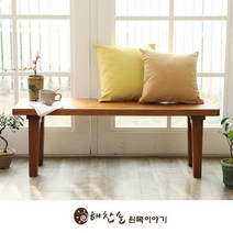 소나무 통원목 긴의자1개, 엔틱브라운