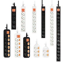 동양전자 멀티탭 메인 개별 스위치 화이트 블랙 2구 3구 4구 5구 6구 8구 10구 14구 멀티콘센트, 1.5m, 접지 6구 화이트, 1개