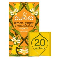 Pukka 푸카 허브티 20개입 4팩 레몬 진저 앤 마누카 꿀 Pukka Organic Lemon & Ginger With Honey 20 Tea Bags 40G