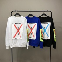 맨스토리 남자 오버핏 3단 쭈리 만지패치 맨투맨